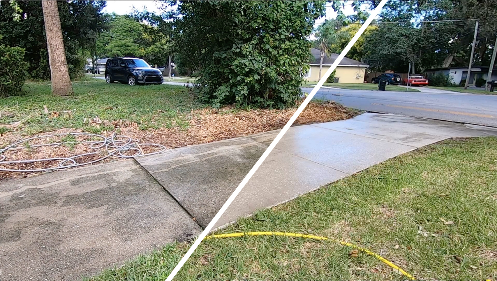 Professional Driveway Cleaning Performed in Orlando, Florida